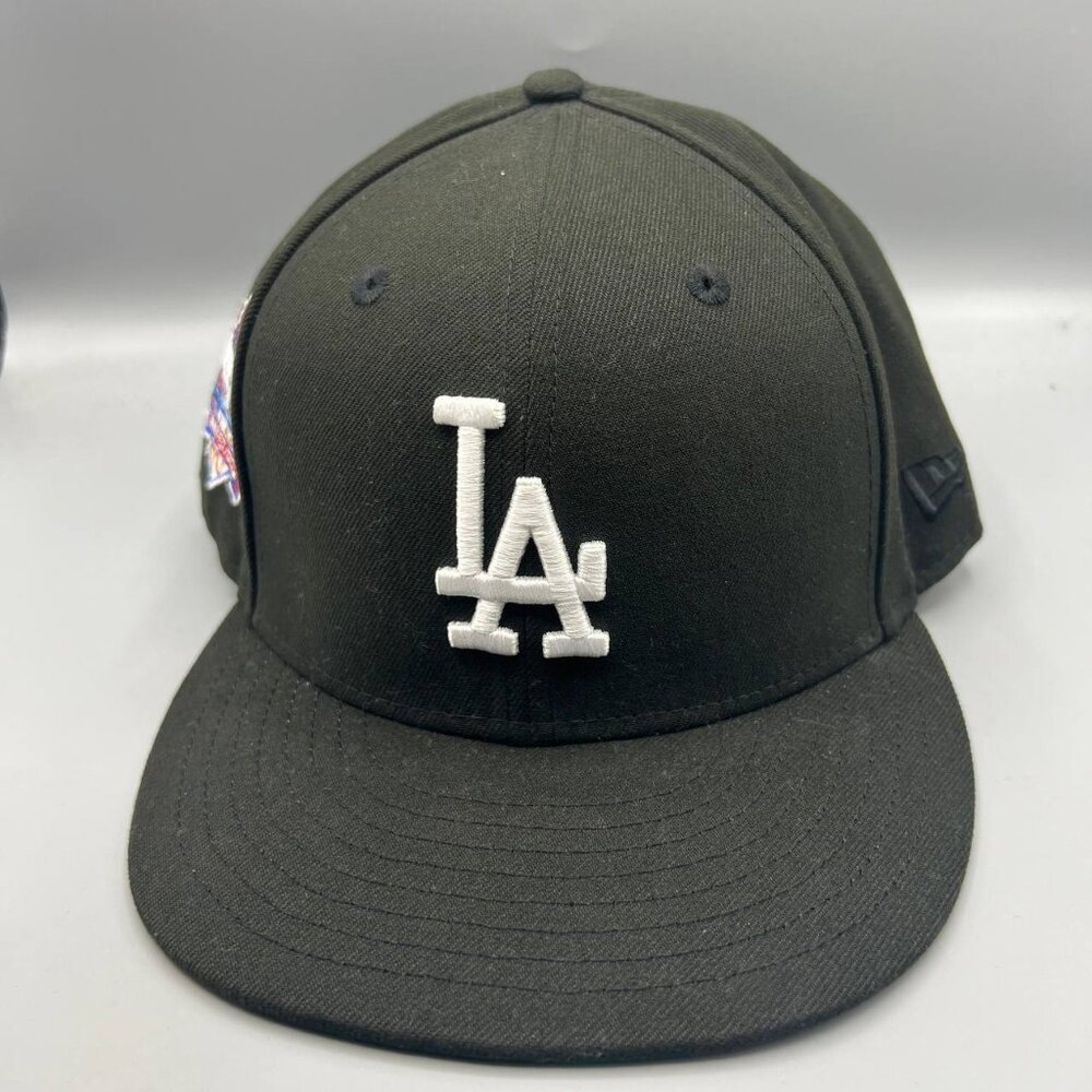 Los Angeles LA Dodgers Hat Men 8 Black 59Fifty New Era MLB Fitted Cap New